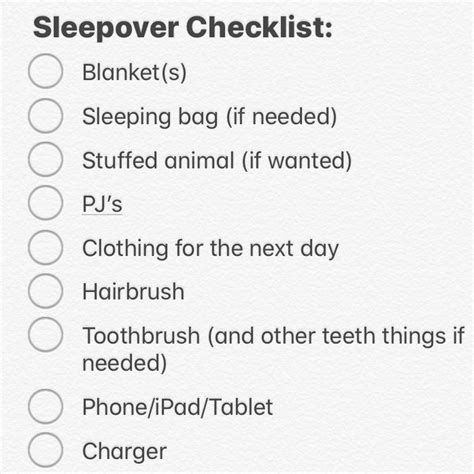Checklist For A Simple Sleepover ️ Sleepover Party Games Teen Sleepover Fun Sleepover Ideas