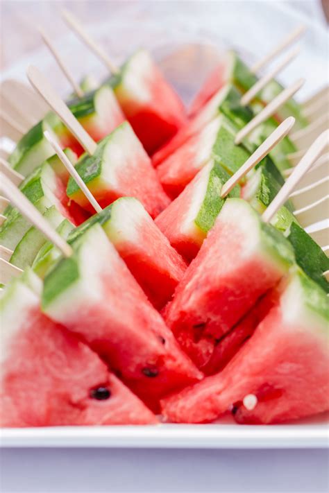 Watermelon Party Snack Triangle Themed 1st Birthday Party Birthday