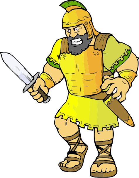 A Cartoon Of Goliath Openclipart