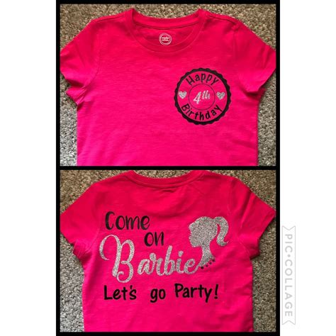 “come On Barbie Let’s Go Party” Birthday T Shirt Barbie Birthday Invitations Barbie Birthday