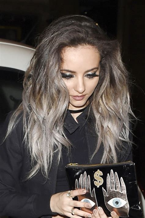 Jade Thirlwall Wavy Dark Brown Long Layers Ombré Two Tone Hairstyle