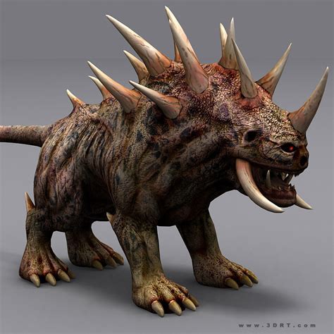 3drt Hellhounds Monsters 3d Model Game Ready Animated Rigged
