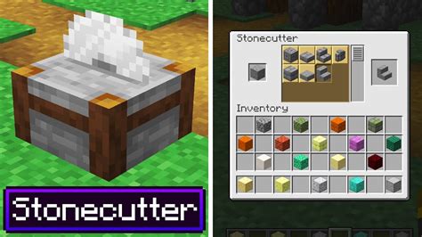 In minecraft, the stonecutter is an item that can be found in a village in the mason's house. STONECUTTER: NEW Ways to get Blocks (Minecraft 1.14 ...