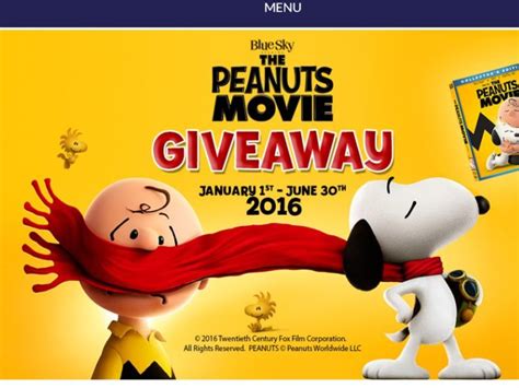 The Peanuts Movie Giveaway Sweepstakes