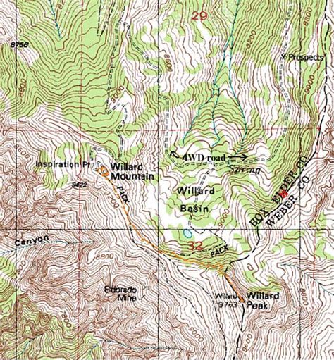 Willard Peak Trail Map