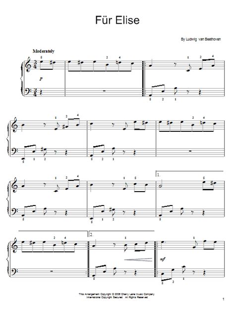 Fur elise (intermediate) is a song by ludwig van beethoven. Fur Elise sheet music by Ludwig van Beethoven (Easy Piano ...