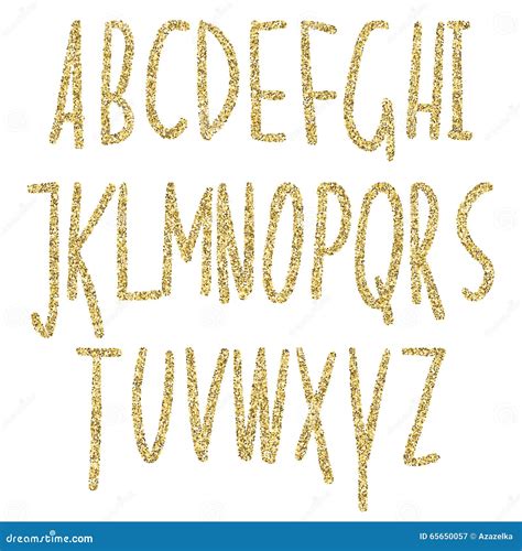 Gold Glitter Sparkling Alphabet Decorative Golden Luxury Letters