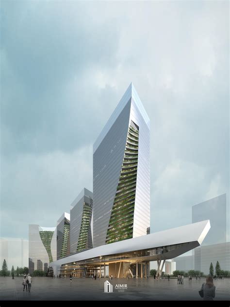 High Rise Office Building Renderings Aimir Cg