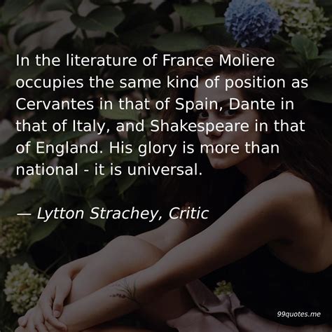 In The Literature Of France Moliere Occupies The Same Kind Of Position