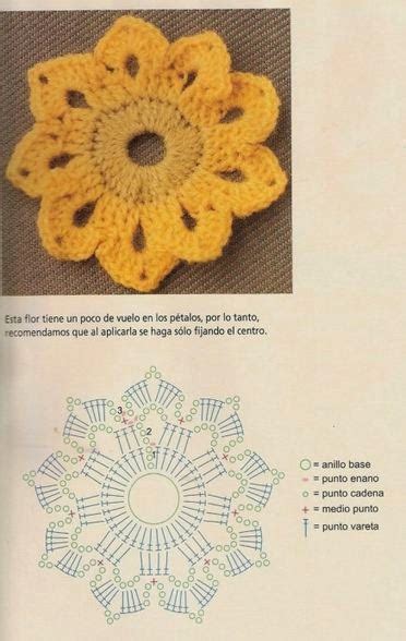 3 Flores Crochet Con Patrones En Texto En Español