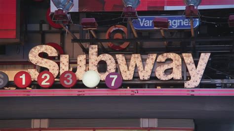 Neon Subway Sign With Numbers Free Stock Video