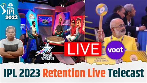IPL 2023 Retention Live Telecast IPL 2023 Retention Live Kaha Dekhe