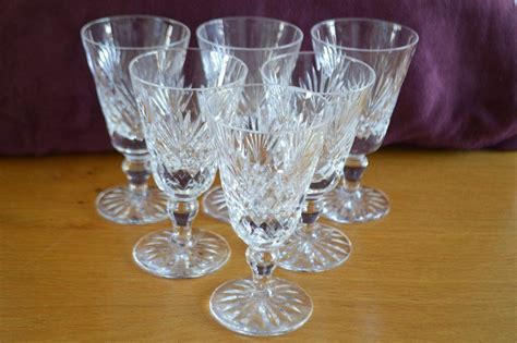 Royal Doulton Fine Crystal Liqueur Glasses Set Of 6 Juno Pattern In Sittingbourne Kent
