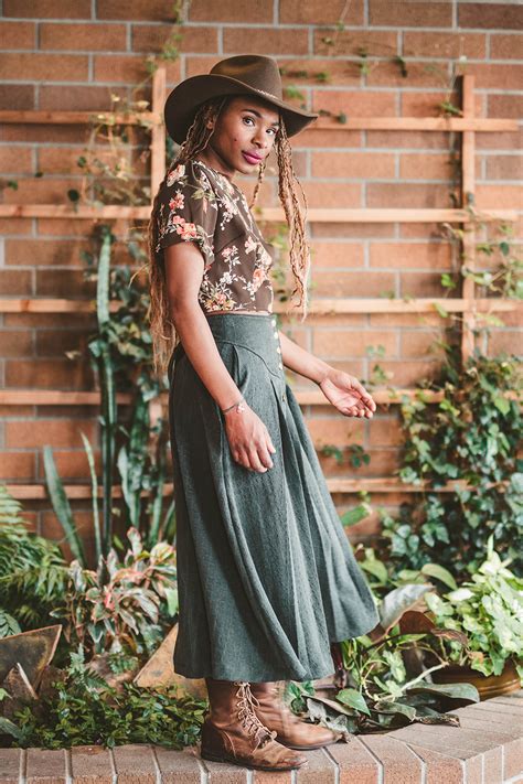 Green Lacey Jean Homestead Skirt Prairie Skirt Prairie Skirt Outfit