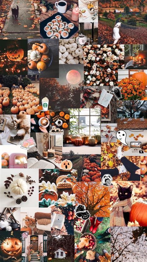 Autumn Halloween Aesthetic Background Fall Wallpaper