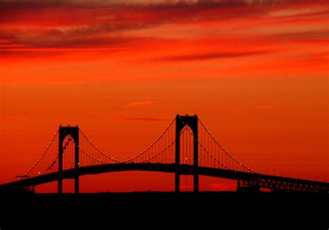 Newport Rhode Island Sunset Vacation Newport George Washington Bridge