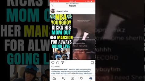 Nba Youngboy Kick His Mom Out Her Mansion For Going Live Youtube