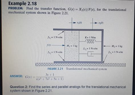 solved example 2 18 problem find the transfer function