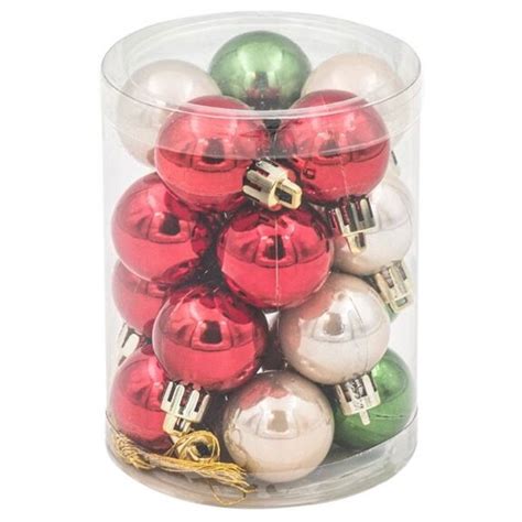 Set 20 Globulete Pentru Pomul De Craciun Multicolor 3 Cm Emagro