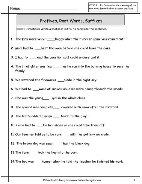 19 Best Images Of Free Printable Prefix Worksheets 4th Grade Prefix