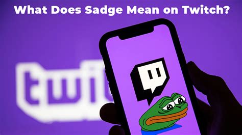 What Does The Sadge Twitch Emote Mean Cyber