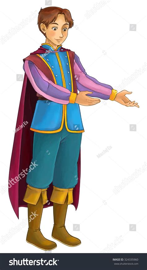 Fairytale Cartoon Character Prince Illustration For The Children