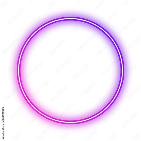 Purple Neon Circle Frame Stock Illustration Adobe Stock