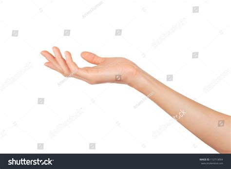 Closeup Beautiful Womans Hand Isolated On Stock Photo 112713004