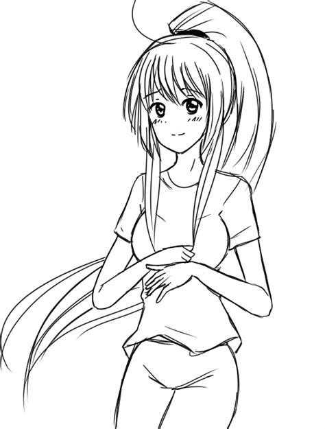 Anime Ponytail Drawing