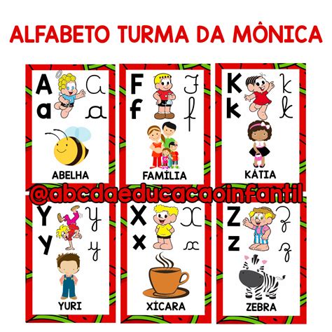 Alfabeto Turma da Mônica em PDF Loja ABC da Educação Infantil
