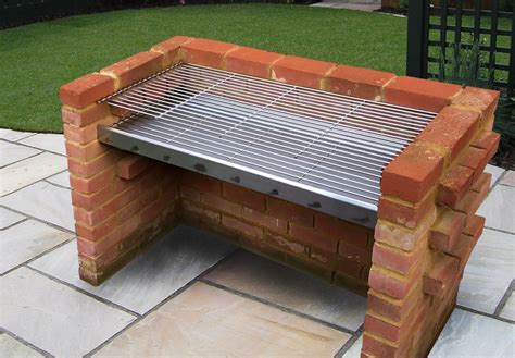 Extra Large Stainless Steel Heavy Duty Diy Brick Charcoal Bbq Kit