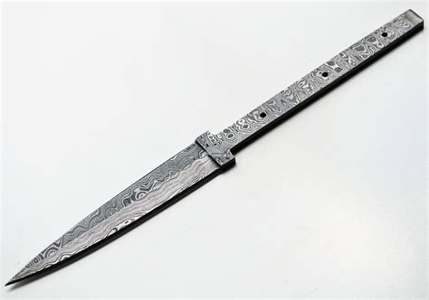 Hunting Damascus High Carbon Steel Dagger Blank Blanks Blade