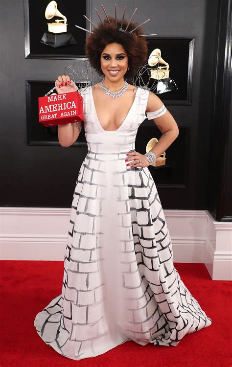 Pro Trump Singer Joy Villa Comes Dressed As A Literal Border Wall For