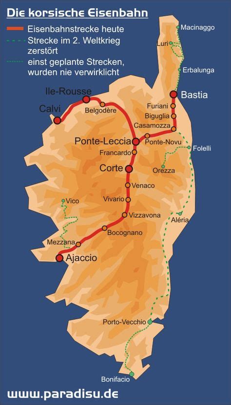 Corsica Train Map