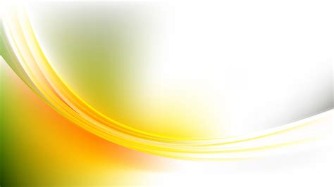 Free Abstract Glowing Green Yellow And White Wave Background