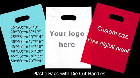 2030cm8x12 Custom Personalized Plastic Shopping Bags With Your Own