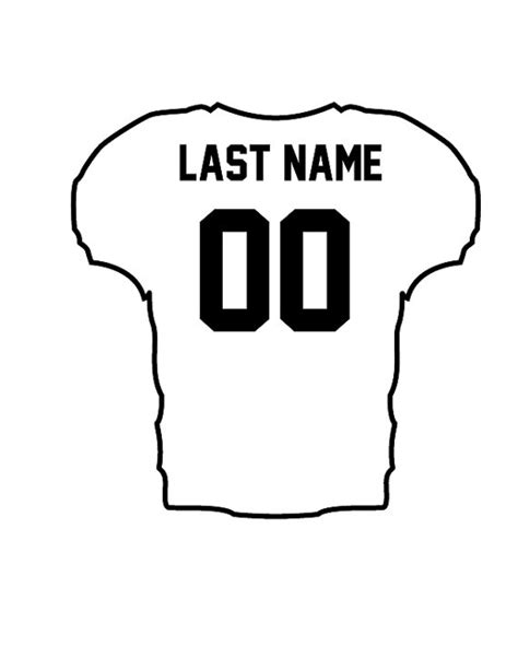 Blank Football Jersey Clip Art Sketch Coloring Page