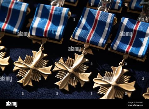 Distinguished Flying Cross Medals Are Displayed During A Distinguished