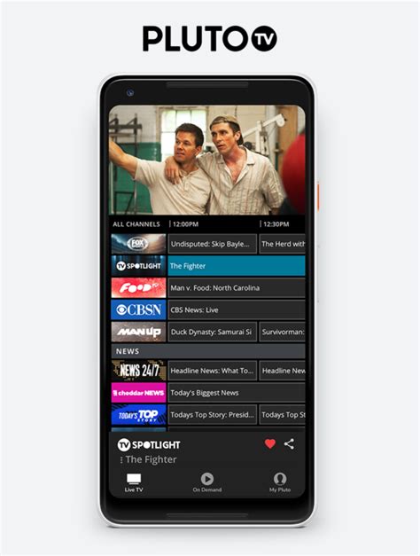 Pluto tv's channels are divided into sections such as featured, entertainment, movies, sports, comedy, kids, latino and tech + geek. Pluto TV | Watch Free TV & Movies Online and Apps