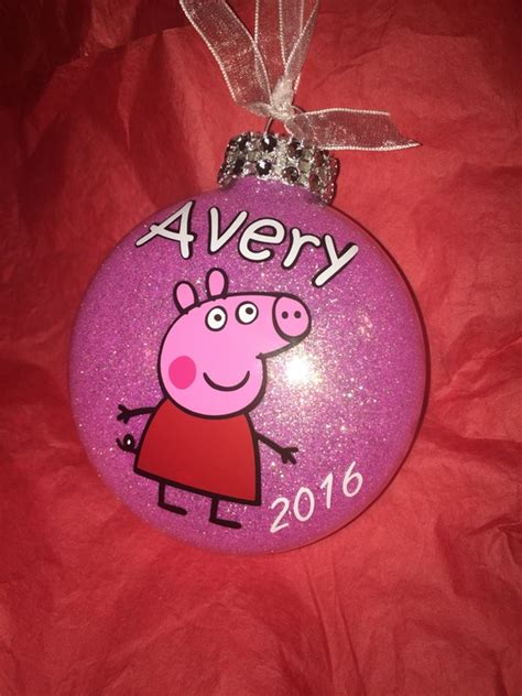 Personalized Peppa Pig Christmas Ornament