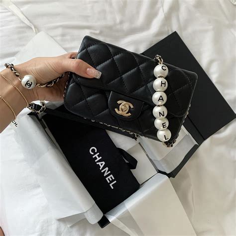 Chanel Logo Pearl Chain Bag Bragmybag