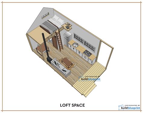 12 X 20 Saltbox Tiny Cabin Diy Plans Build Blueprint