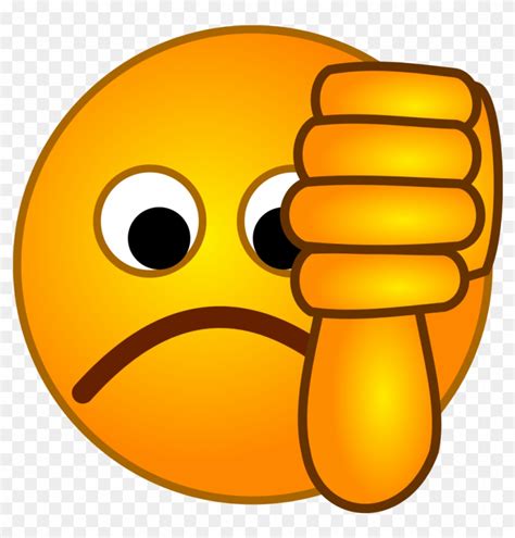 Sad Emoji Clipart Thumb Down Thumbs Down Smiley Emoji Png Image With
