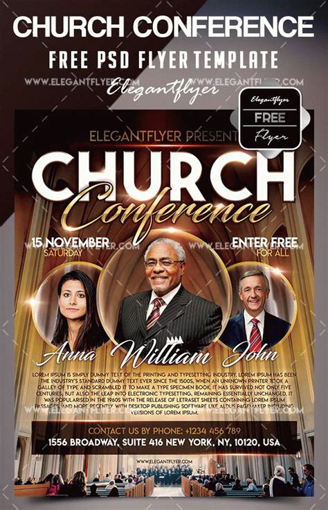 Printable 34 Free Psd Church Flyer Templates In Psd F