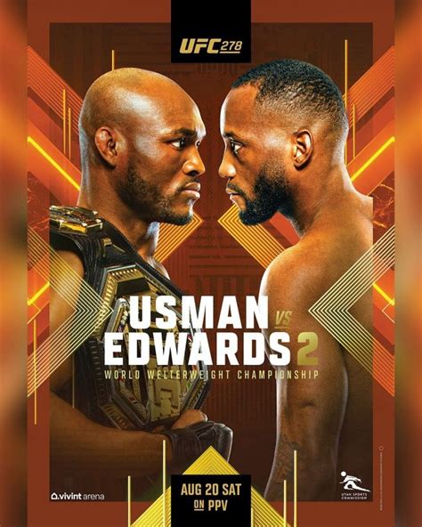 Ufc 278 Card All Fights And Details For Usman Vs Edwards 2