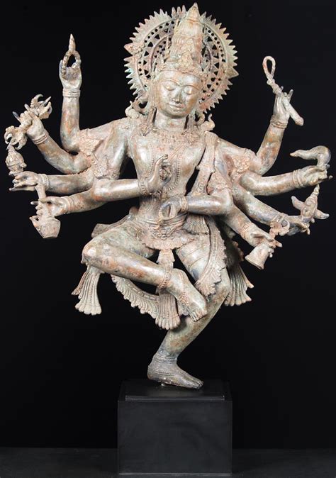 Sold Brass 8 Armed Dancing Shiva Statue 38 77bb7 Hindu Gods