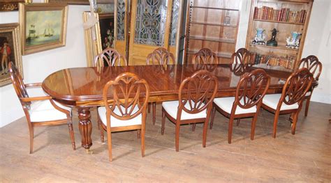Victorian Style Dining Table Set with Hepplewhite Chairs ...