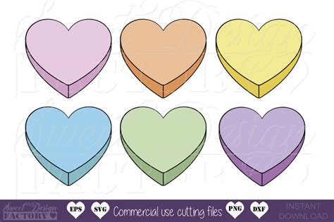 Candy Hearts SVG Bundle By Sweetdesignfactory | TheHungryJPEG.com