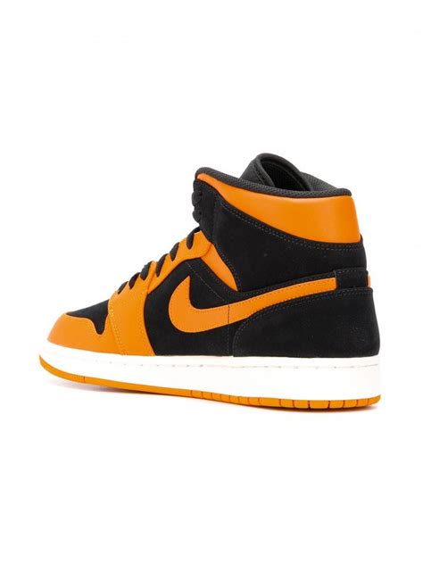 Baskets montantes nike air force mid leather. Homme Baskets | Nike montantes à logo Noir|Orange - JM ...