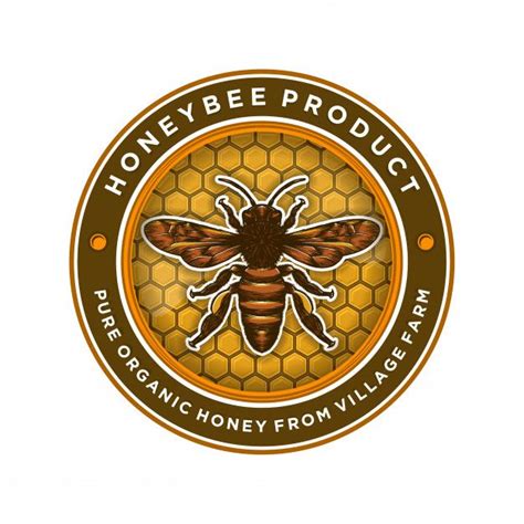 Premium Vector Logo Design For Honey Products Or Honey Bee Farms